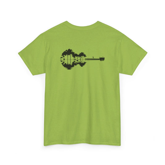 Flyin Colors Unisex Heavy Cotton Tee with Disc Golf Guitar