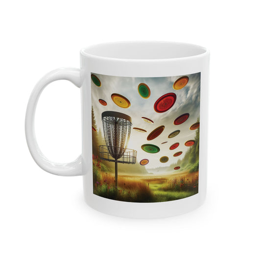 Flyin Colors Ceramic Mug, (11oz) Basket Logo #3