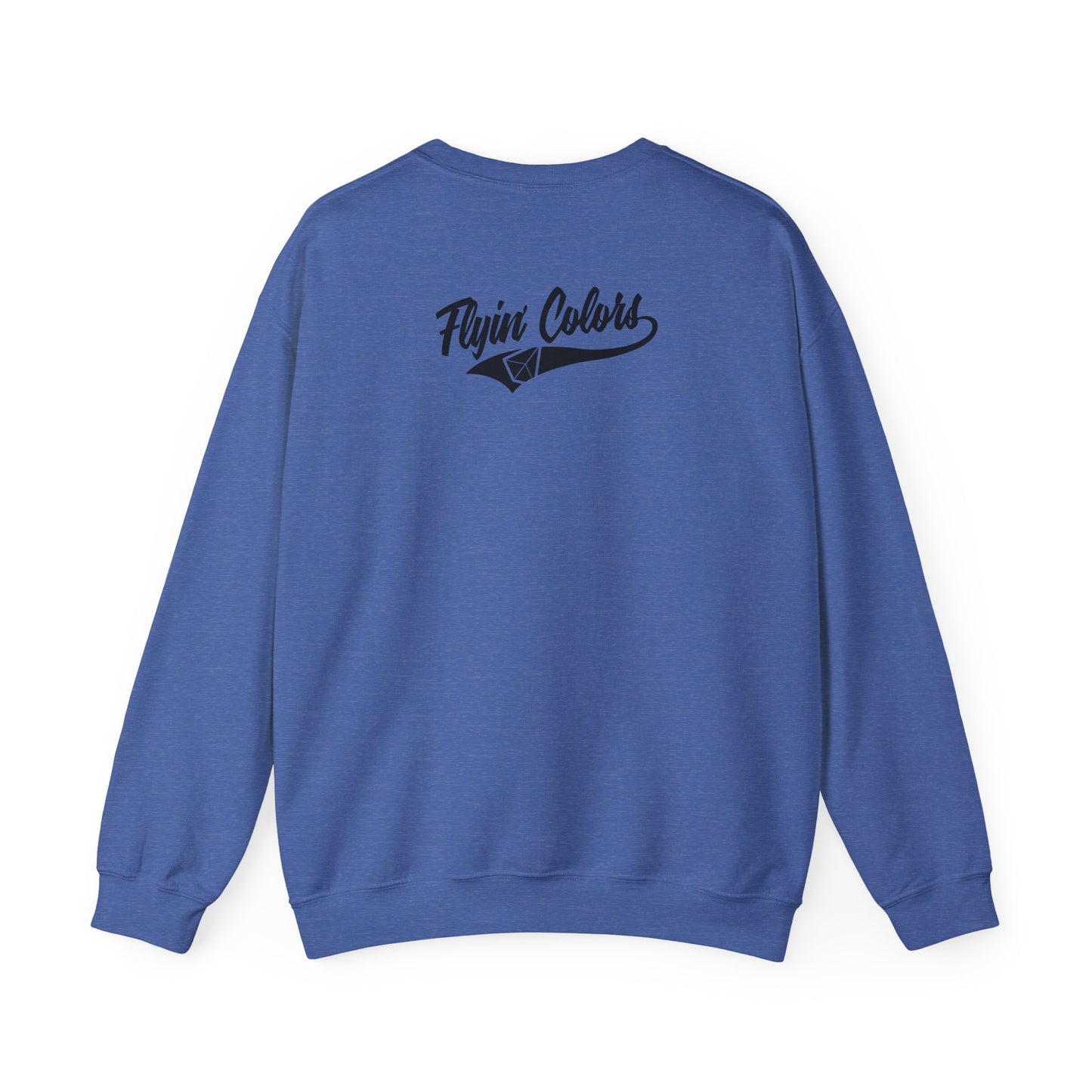 Flyin Colors Unisex Heavy Blend™ Crewneck Sweatshirt With Disc Golf Guitar Image