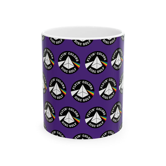 Flyin Colors Mini Logo Ceramic Mug, (11oz) Purple