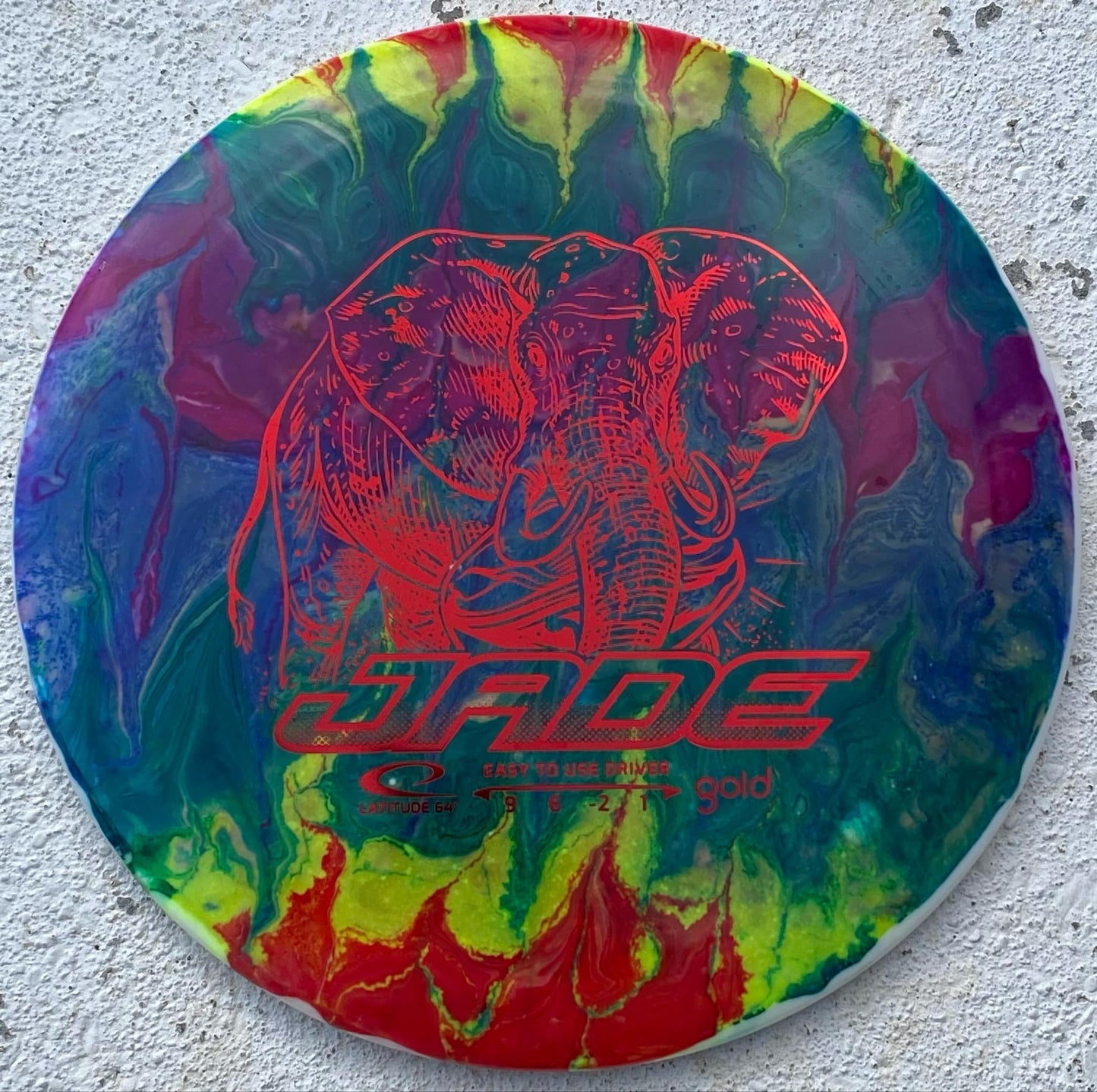 Custom Dyed Latitude Jade Golf Disc 001