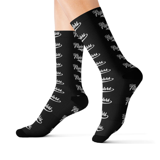 Flyin Colors Mini Team Logo Sublimation Socks Black