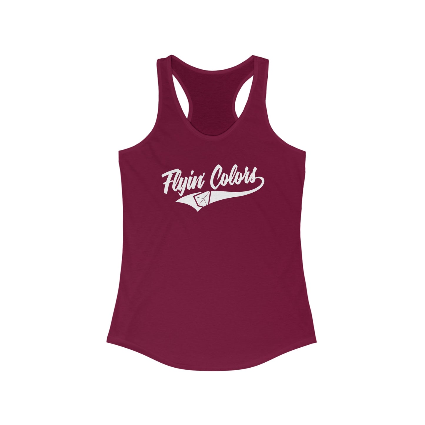 Women's Racerback Tank with Flyin Colors logo