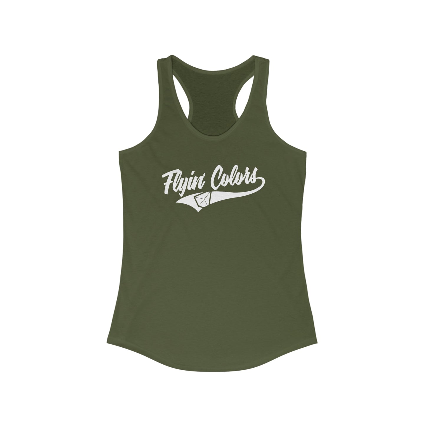 Women's Racerback Tank with Flyin Colors logo